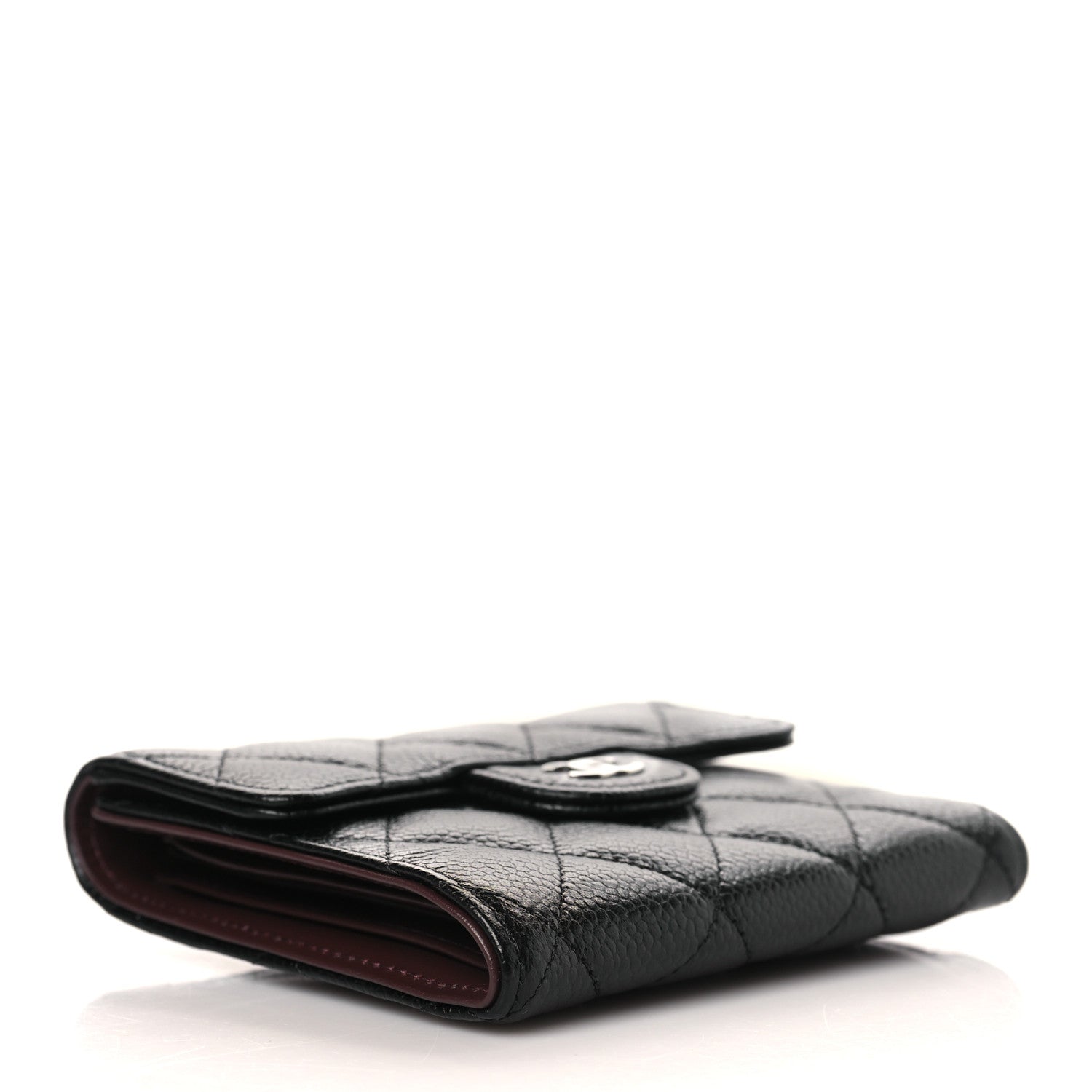 Chanel Caviar Quilted Compact Flap Wallet Black 4 of 7
