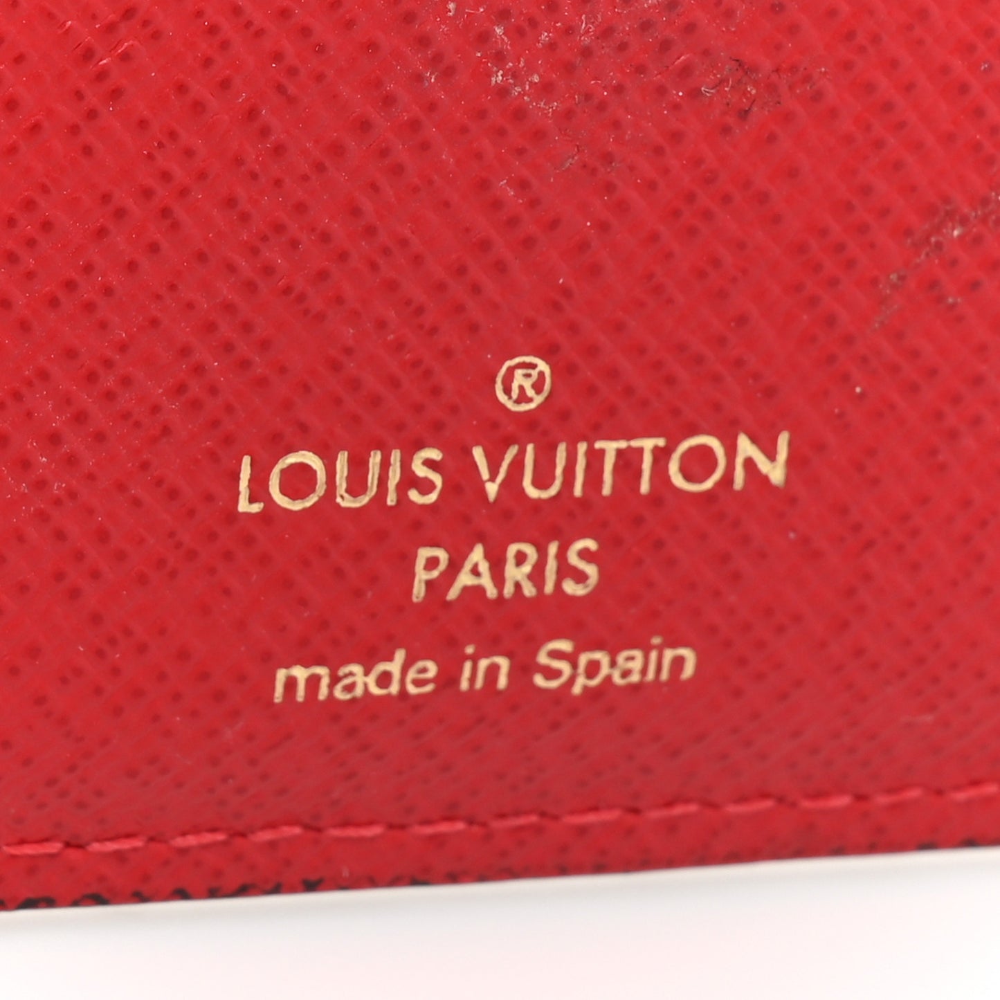 Damier Ebene Insolite Wallet Red
