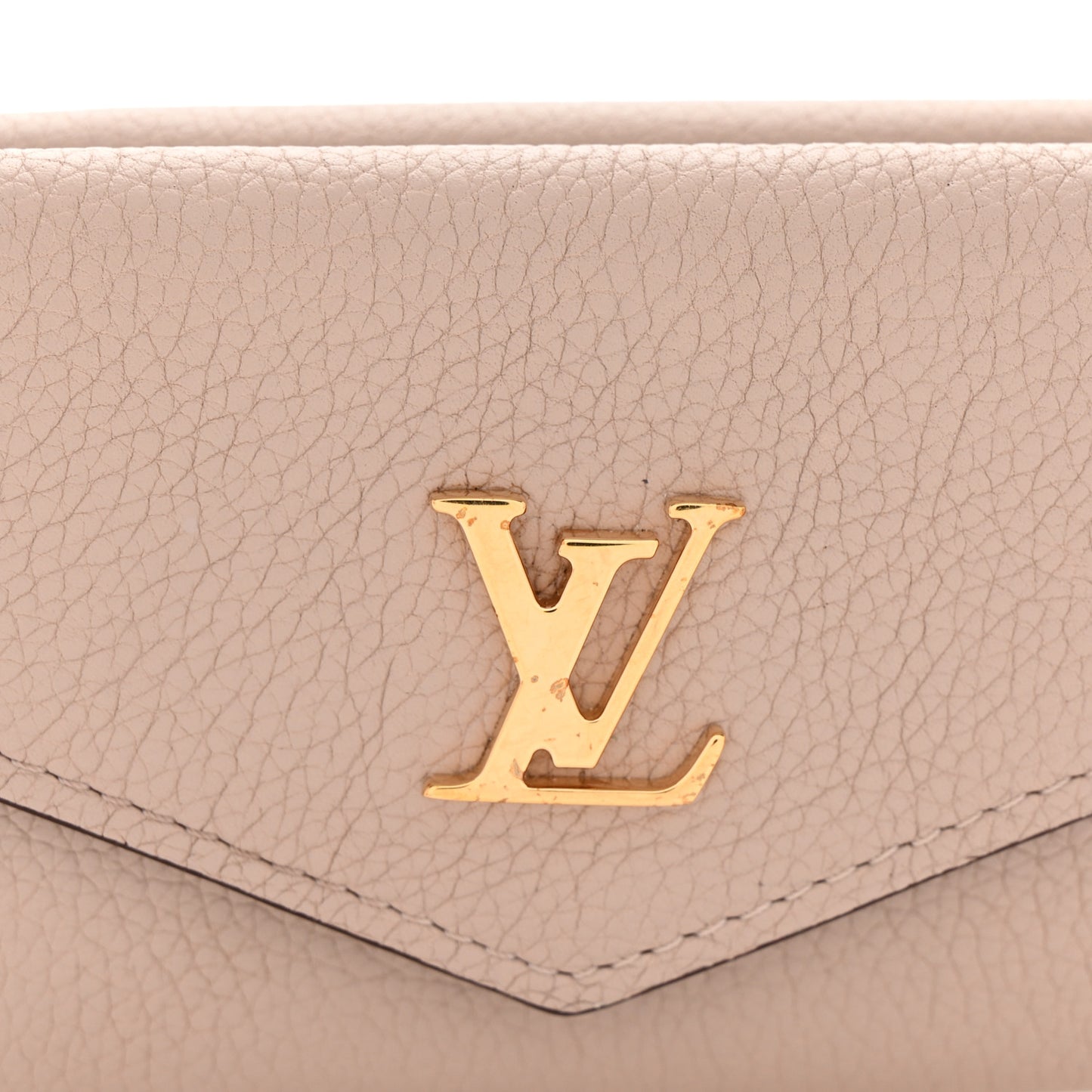 Calfskin Lockmini Wallet Greige