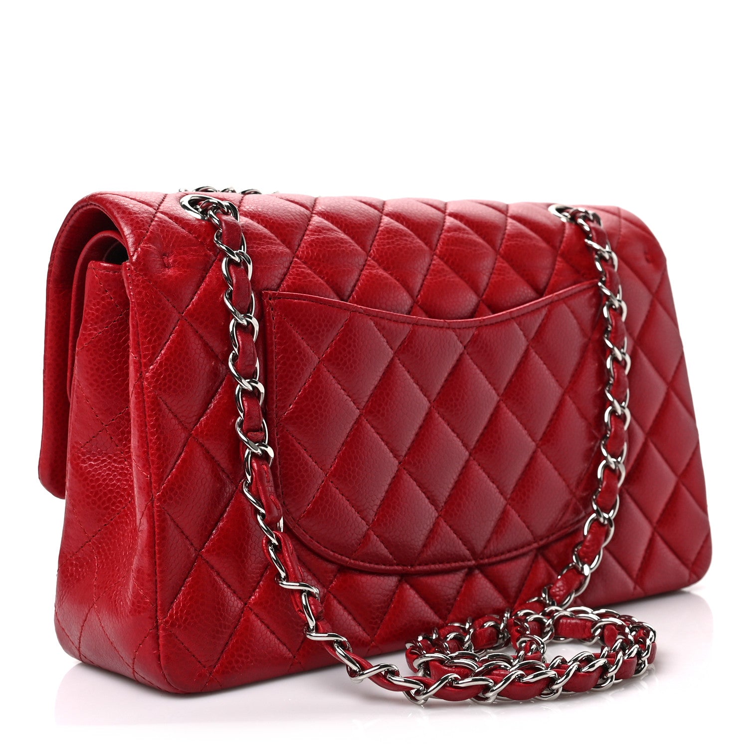 Chanel Caviar Quilted Medium Double Flap Red 3 of 7