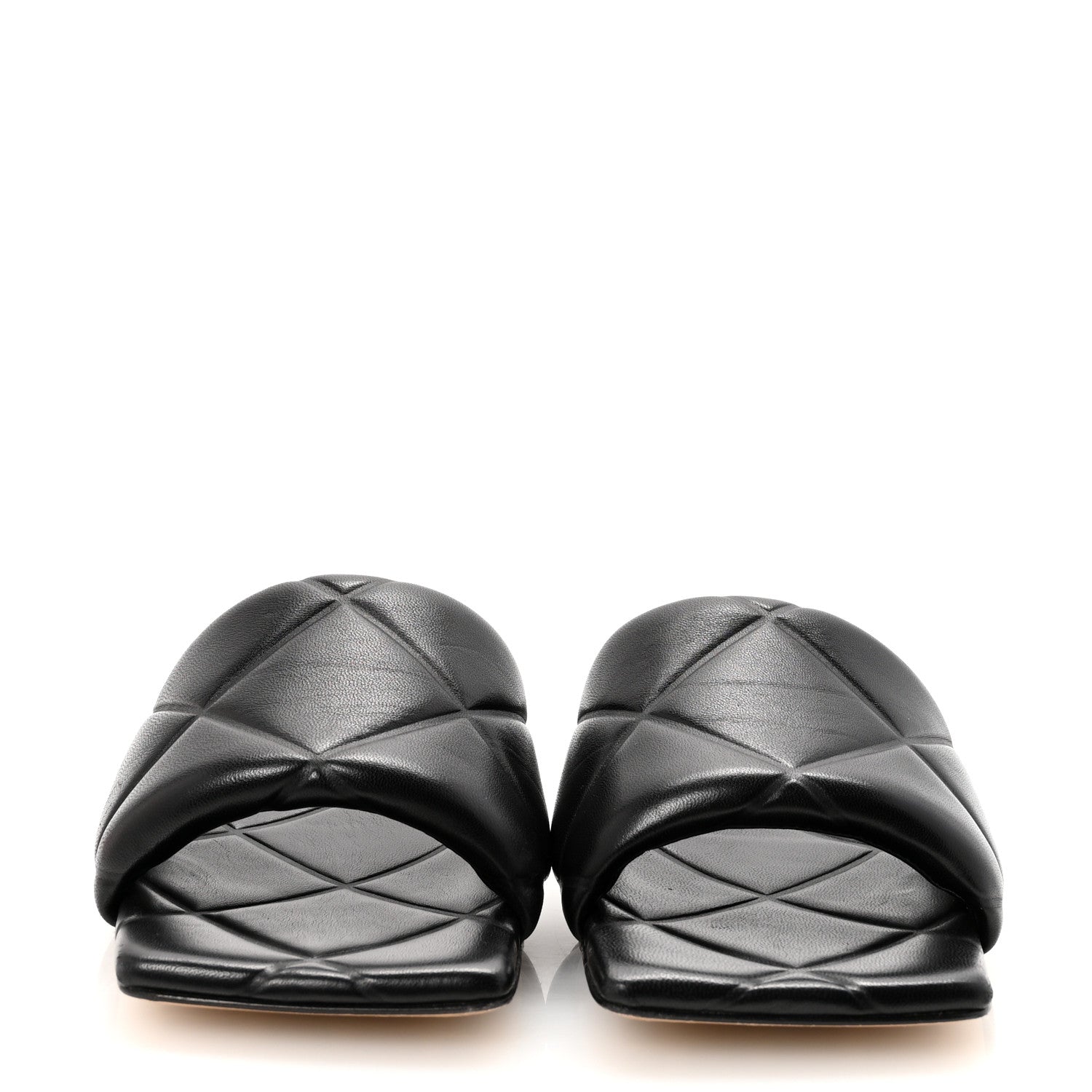 Bottega Veneta Nappa Quilted Rubber Lido Flat Sandals 38.5 Black 3 of 9