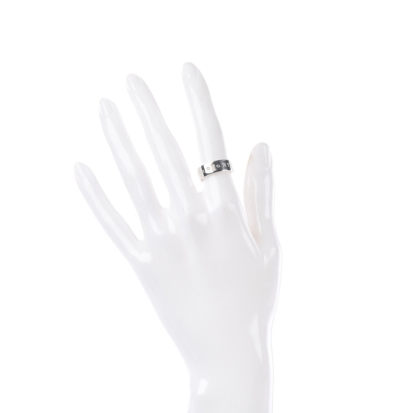 Sterling Silver Diamond Locks Ring 49 4.75