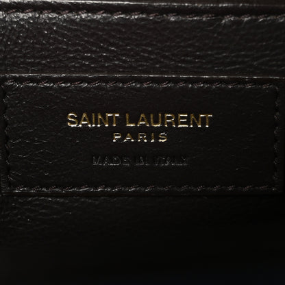 Saint Laurent Kid Scamosciato Smooth Calfskin Medium Classic Monogram Cassandra Top Handle Marine Rouge Legion 6 of 12