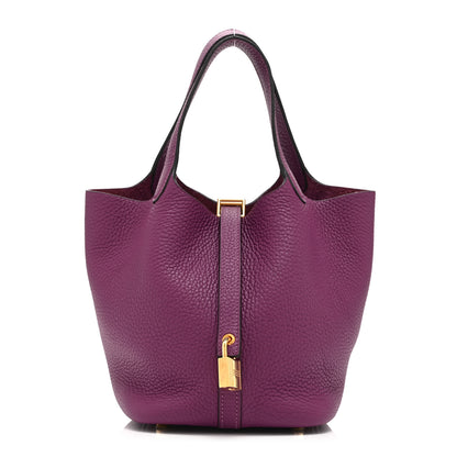 Hermes Taurillon Clemence Picotin Lock 18 PM Anemone 1 of 10