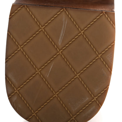 Chanel Calfskin Camellia Clogs 37 Brown 9 of 11