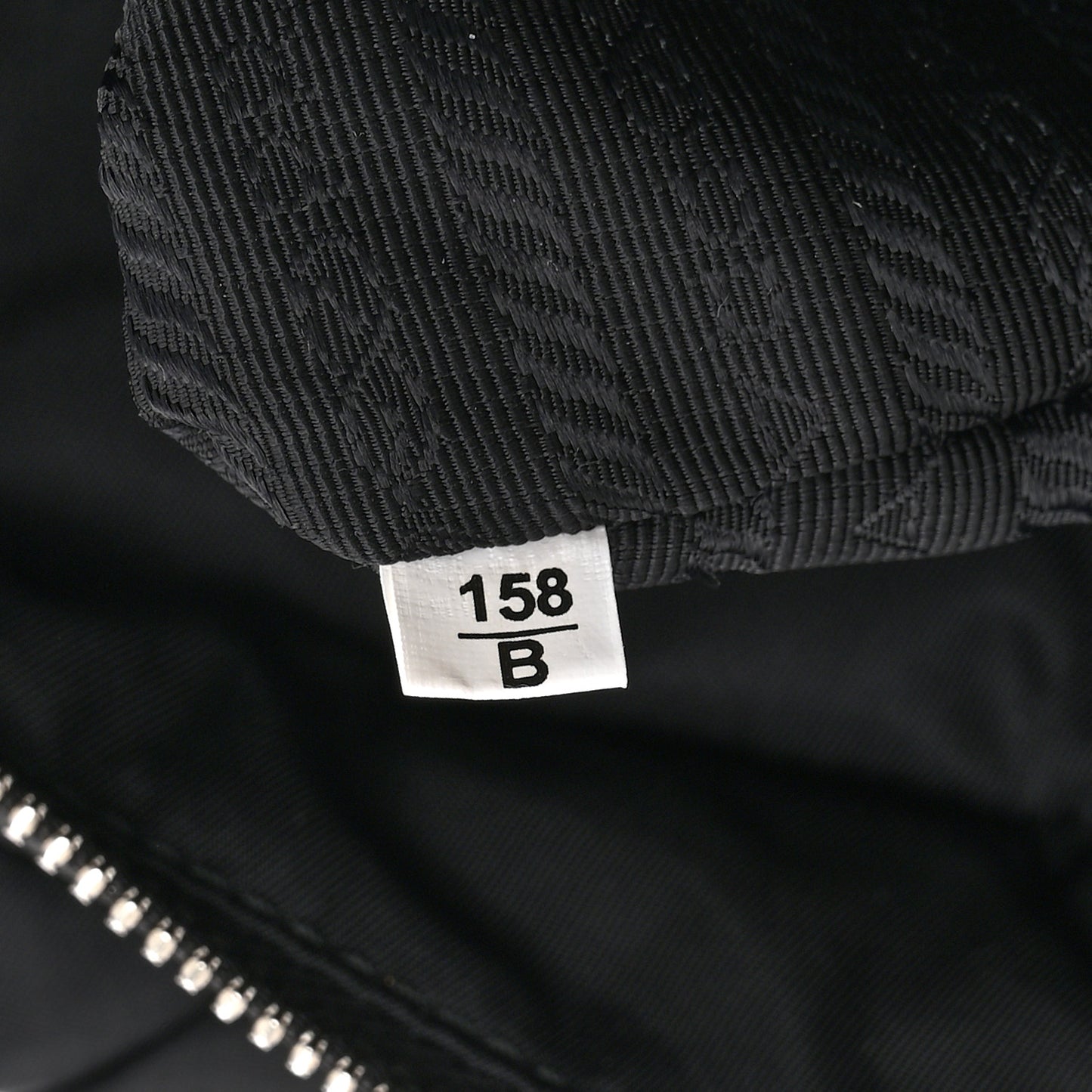 Re-Nylon Nappa Triangle Quilted Padded Medium Double Handled Zip Tote Black