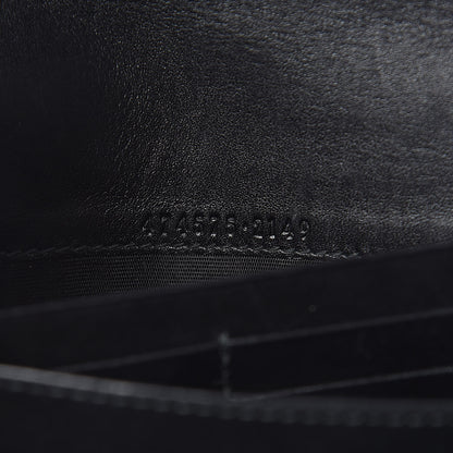 Gucci Calfskin Matelasse GG Marmont Chain Wallet Black 6 of 11