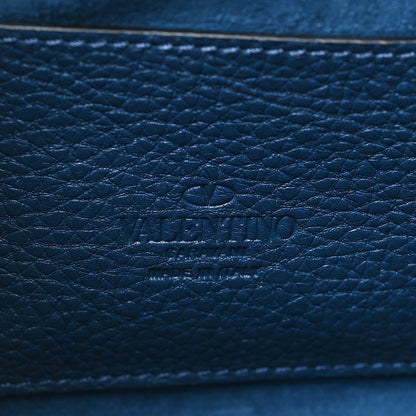Valentino Garavani Pebbled Calfskin Medium Rockstud Flip Lock Crossbody Bag Peacock 6 of 9
