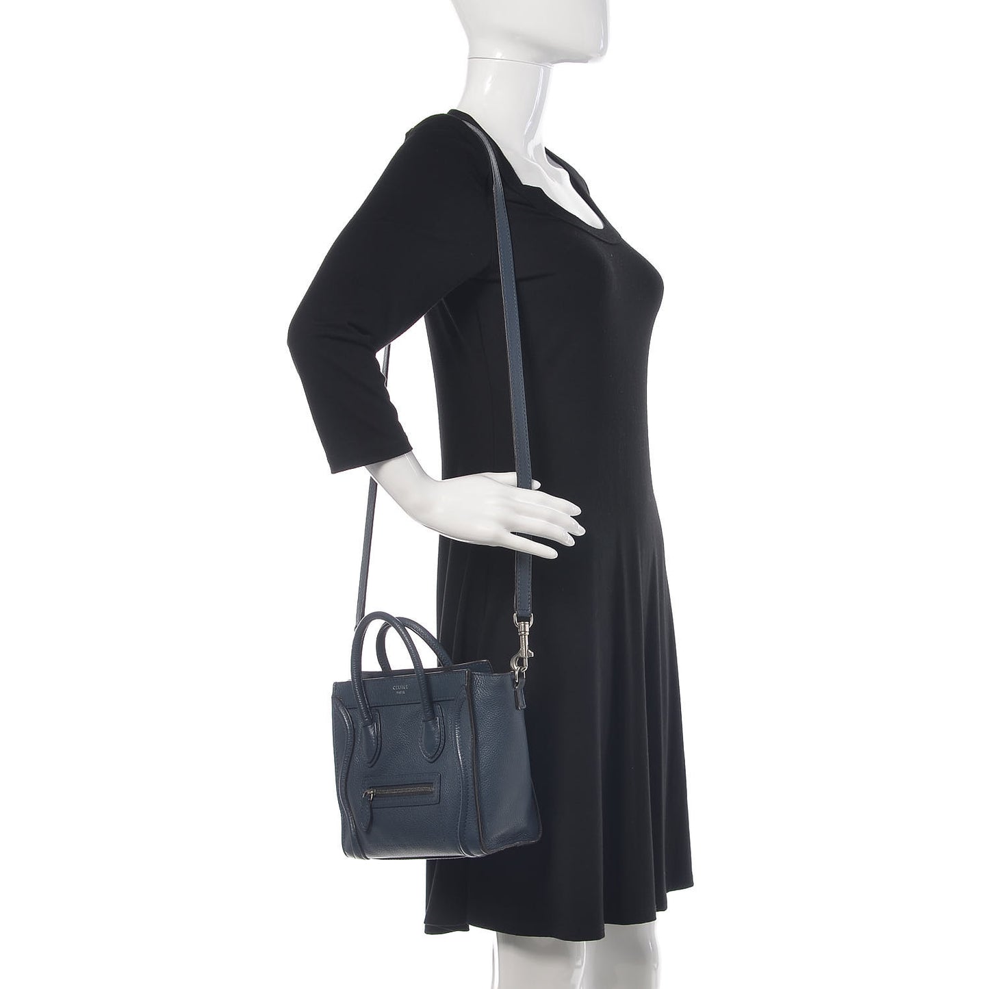 Drummed Calfskin Nano Luggage Orage