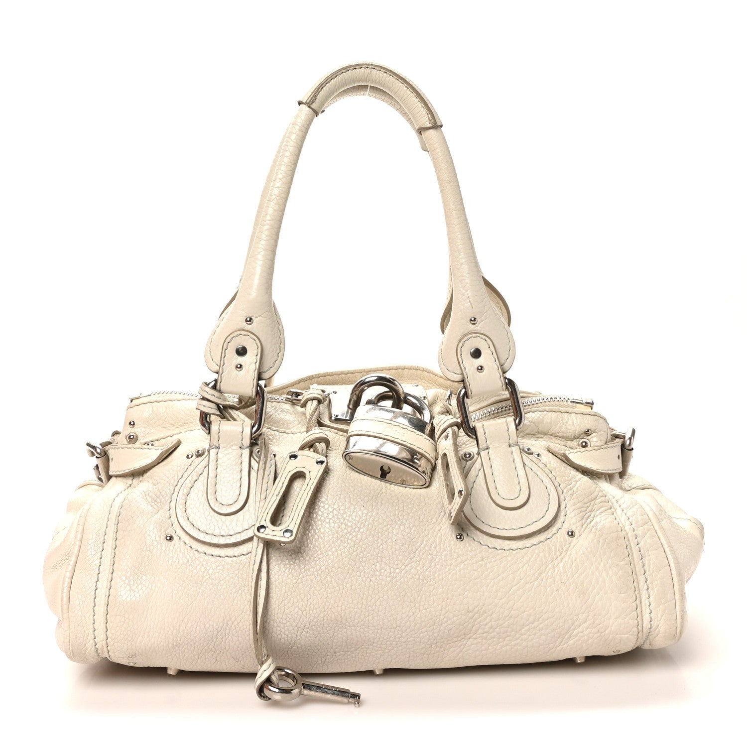Chloe Calfskin Medium Paddington Satchel Ivory 1 of 10