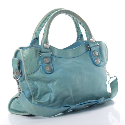 Balenciaga Agneau Giant 21 Silver Hardware City Turquoise 3 of 23