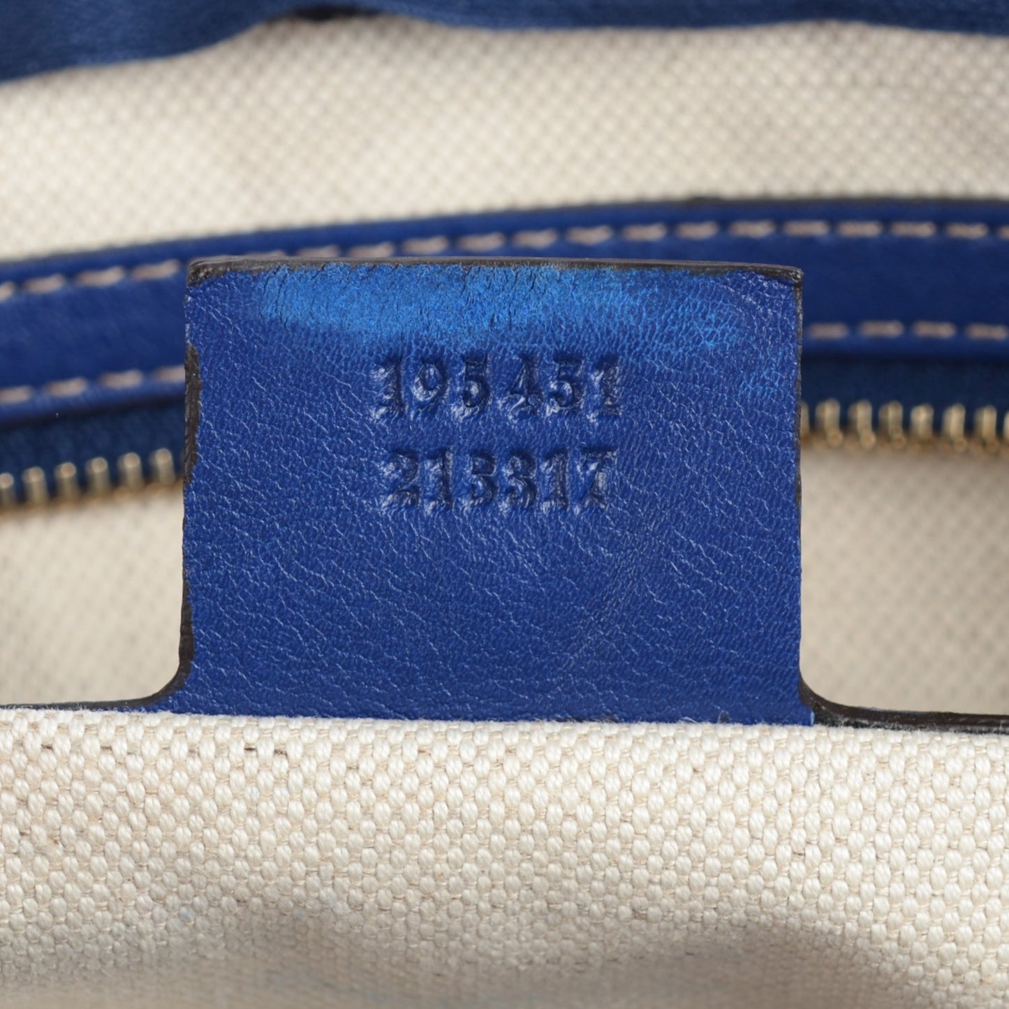 GG Plus Monogram Medium Boston USA Flag Unicef Duffle Blue