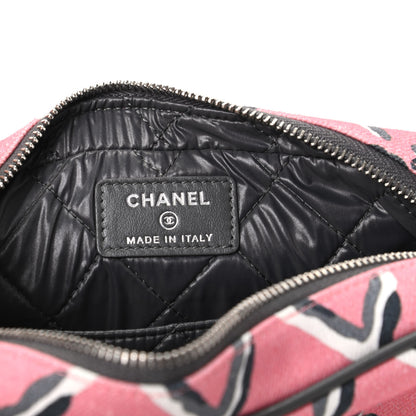 Chanel Canvas Airline Cosmetic Case Pink 6 of 9