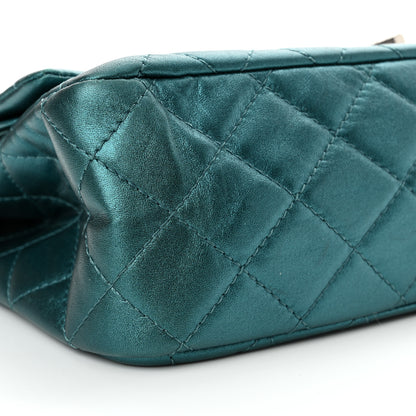 Chanel Metallic Calfskin Quilted 2.55 Reissue Flap 227 Turquoise 9 of 13