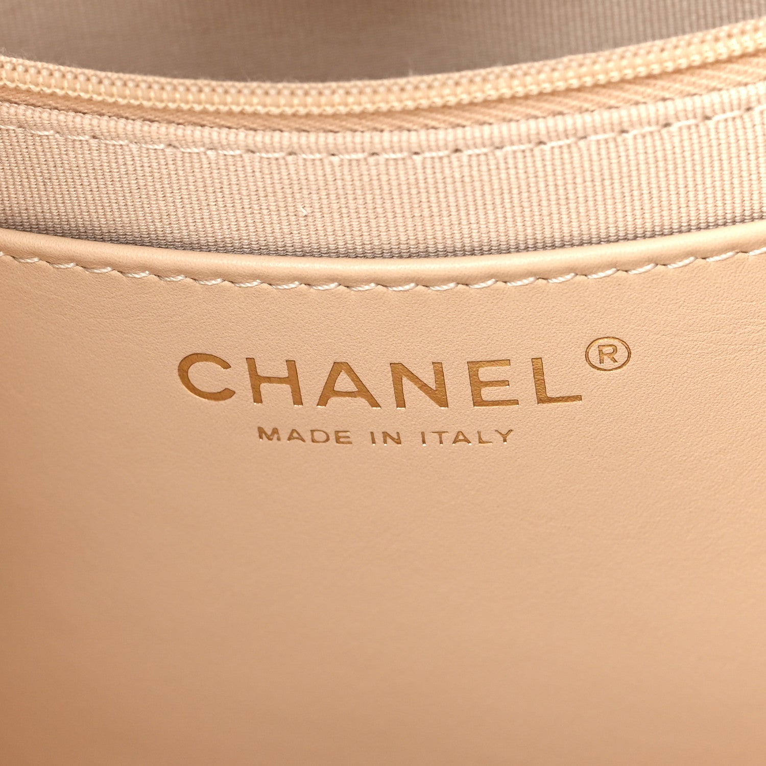 Chanel Caviar Stitched Pocket CC Large Tote Light Beige 7 of 11