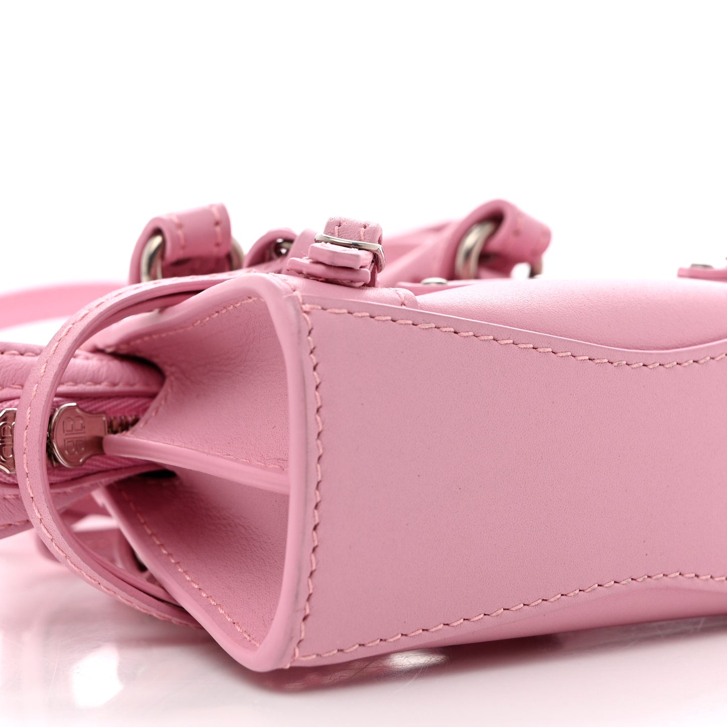Smooth Calfskin Neo Classic Silver Hardware Super Nano City Crossbody Candy Pink