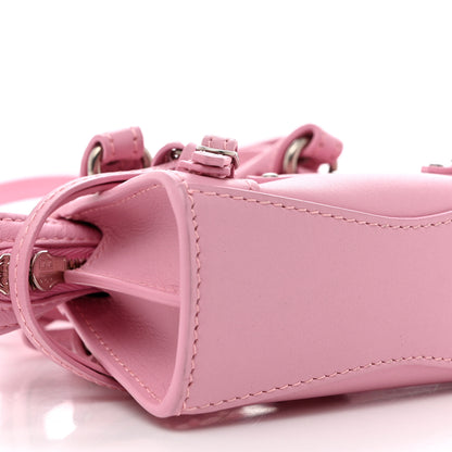 Balenciaga Smooth Calfskin Neo Classic Silver Hardware Super Nano City Crossbody Candy Pink 9 of 13