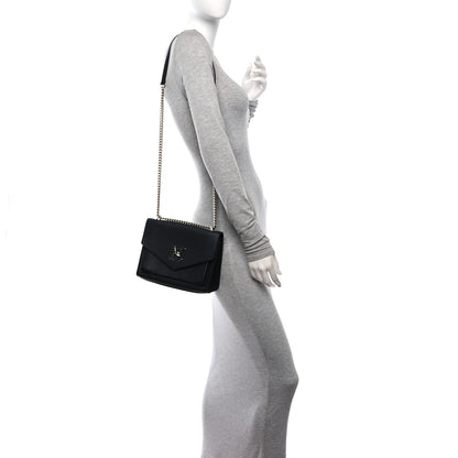 Louis Vuitton Soft Calfskin Mylockme Chain Bag BB Black 3 of 9
