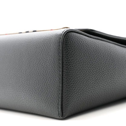 Burberry Grainy Calfskin Vintage Check Note Crossbody Bag Black 10 of 10