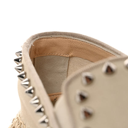 Christian Louboutin Canvas Espaboat Spikes Flat Espadrilles 39 Beige 8 of 10