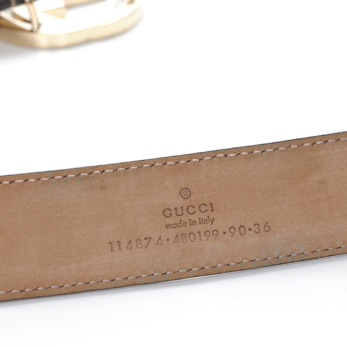 Monogram Interlocking G Belt 90 36 Tan