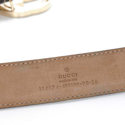 Gucci Monogram Interlocking G Belt 90 36 Tan 5 of 9