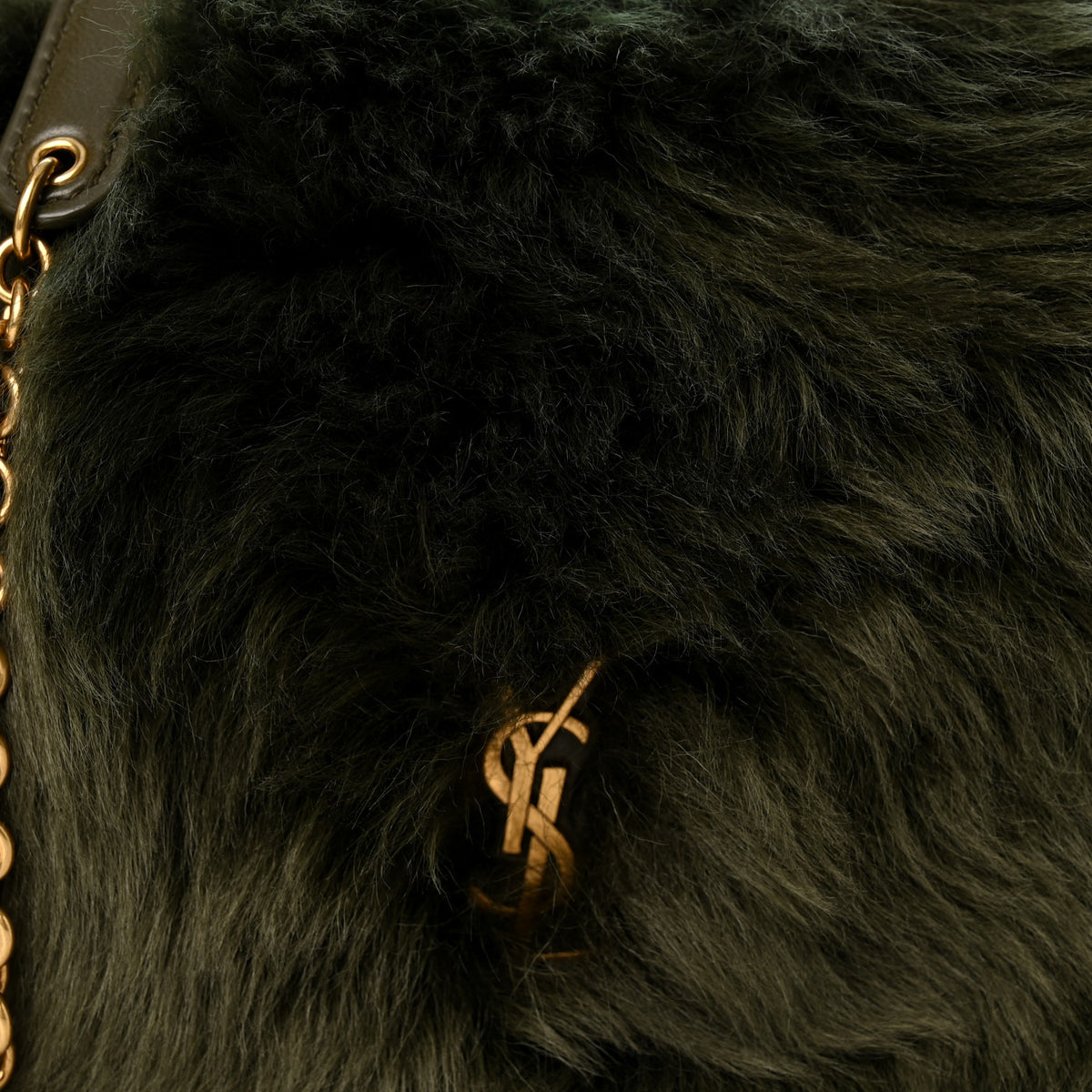 Shearling Fur Mini Jamie 4.3  Olive Ranch Dark Olive Ranch