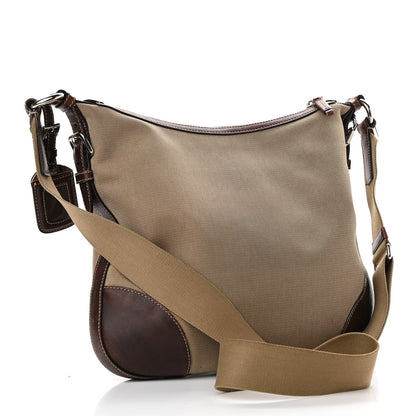 Prada Jacquard Logo Small Flat Messenger Bag Corda Bruciato 3 of 18