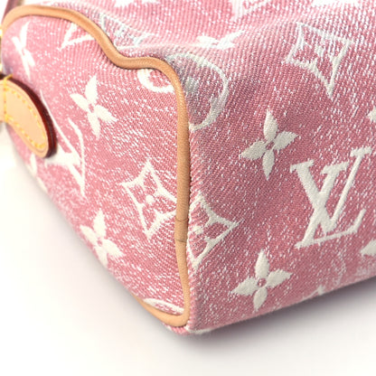 Louis Vuitton Monogram Jacquard Denim Nano Speedy Bandouliere Pink 8 of 9