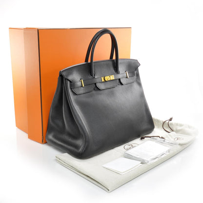 Hermes Taurillon Clemence Birkin 40 Black 3 of 10