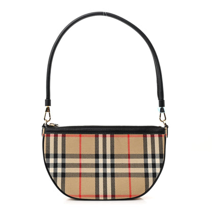 Burberry Vintage Check Calfskin Olympia Slim Pouch Archive Beige 1 of 9