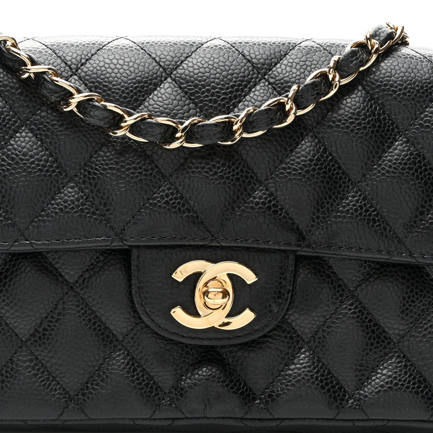 Chanel Caviar Quilted East West Flap Black 7 of 11
