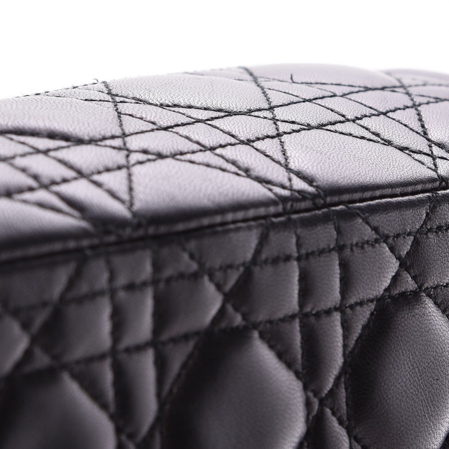 Lambskin Cannage Large Lady Dior Black