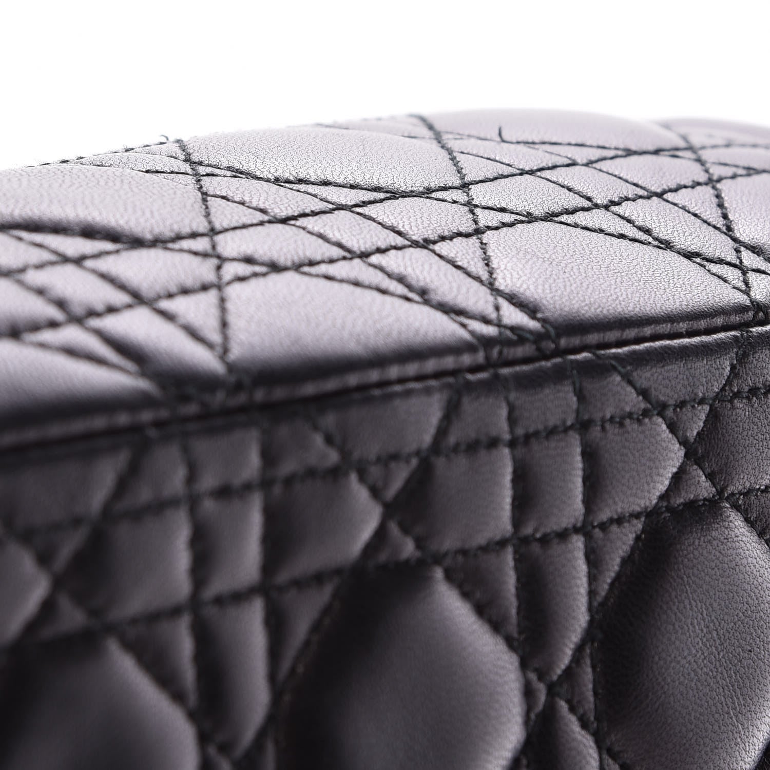 Christian Dior Lambskin Cannage Large Lady Dior Black 11 of 18