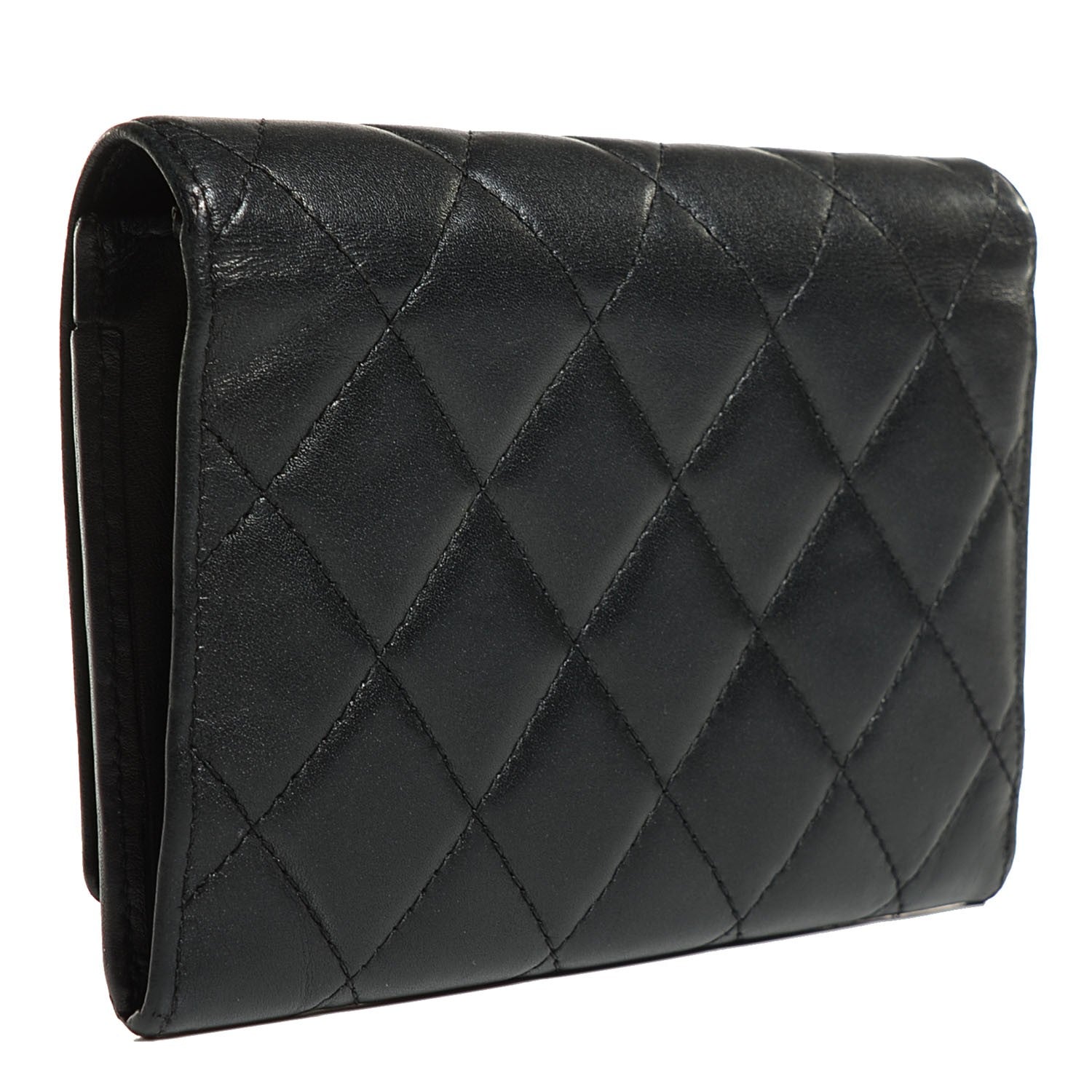 Chanel Calfskin Quilted Cambon Flap Wallet Black 3 of 8