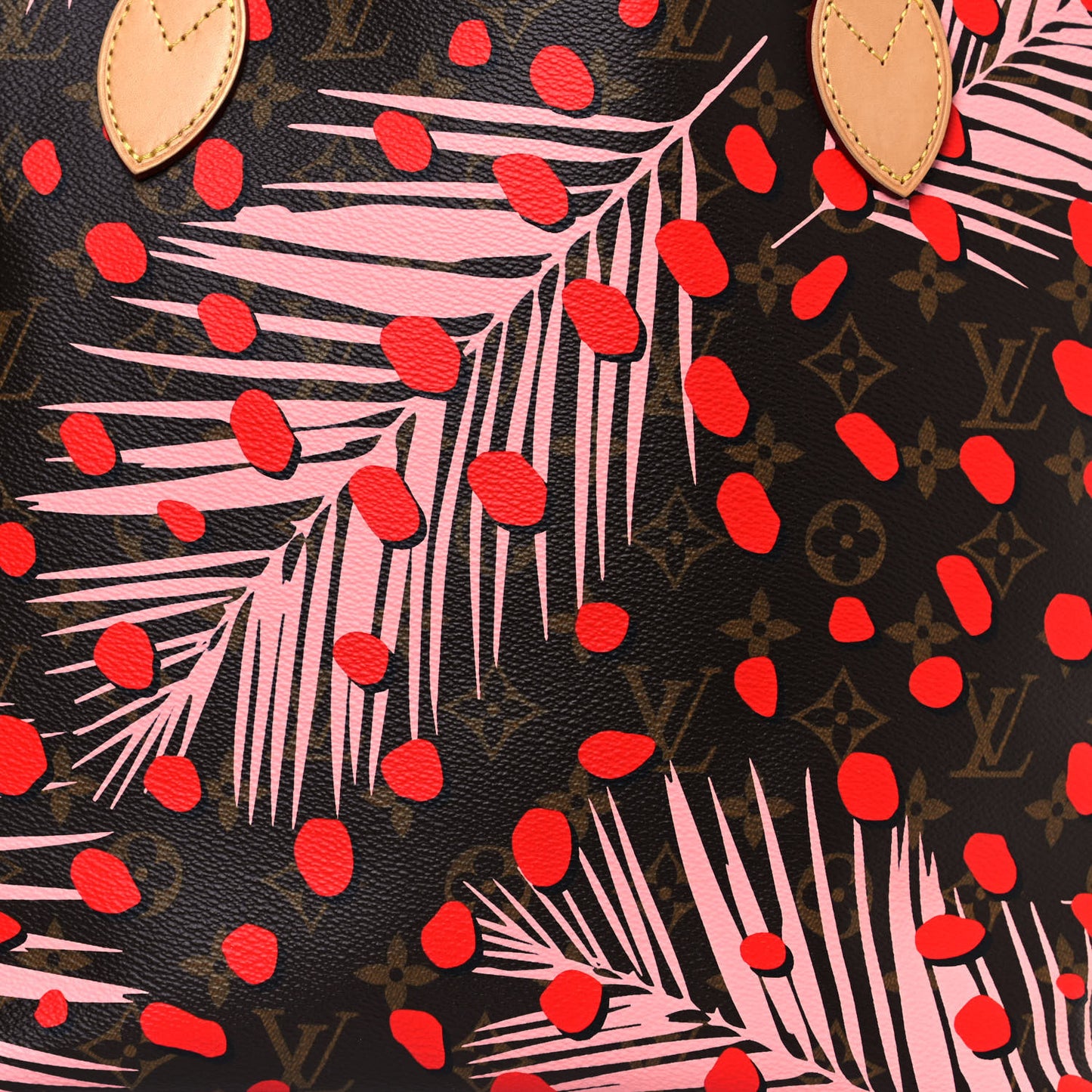 Monogram Jungle Dots Neo Neverfull MM Sugar Pink Poppy