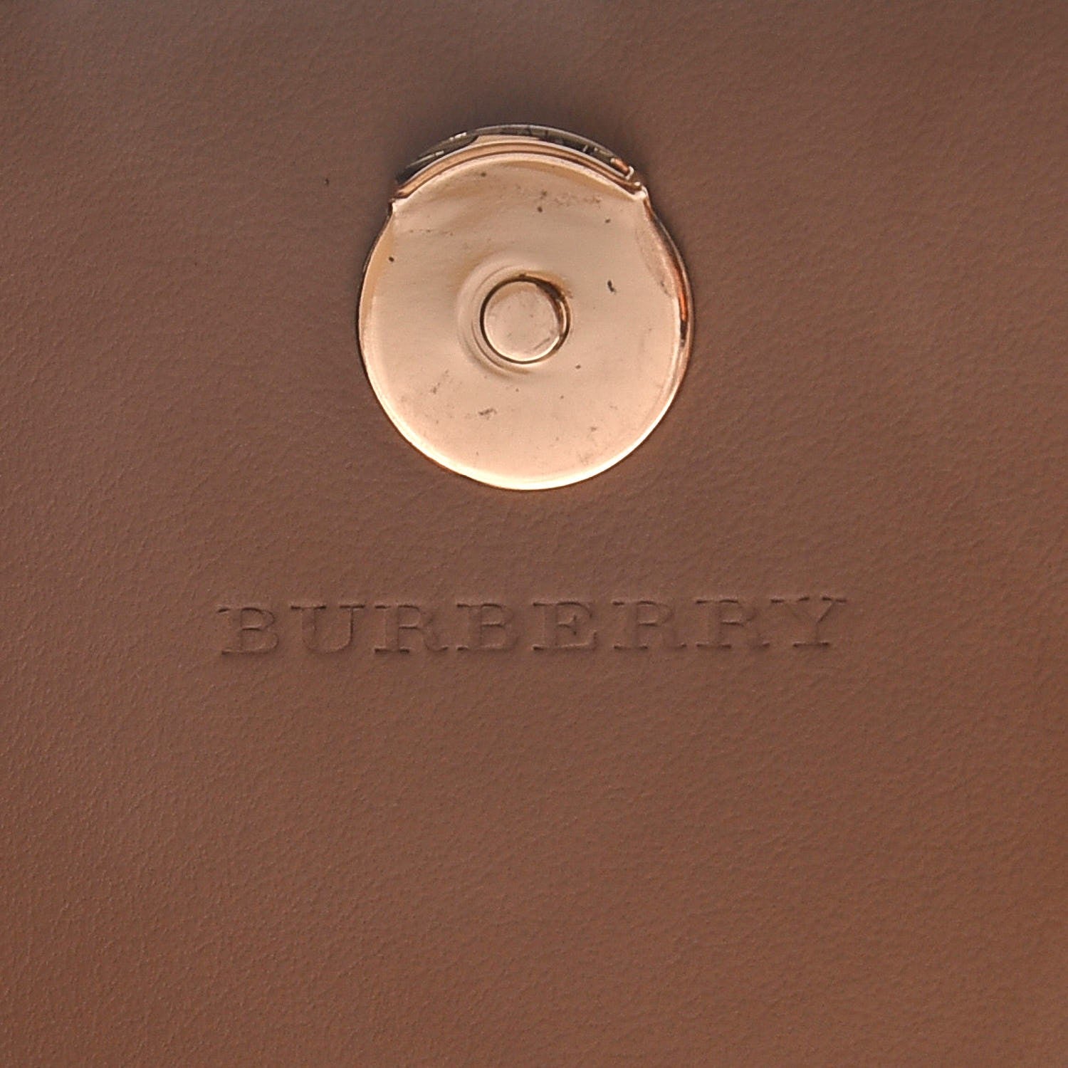 Burberry Haymarket Check Henley Wallet On Chain Mid Camel 6 of 8