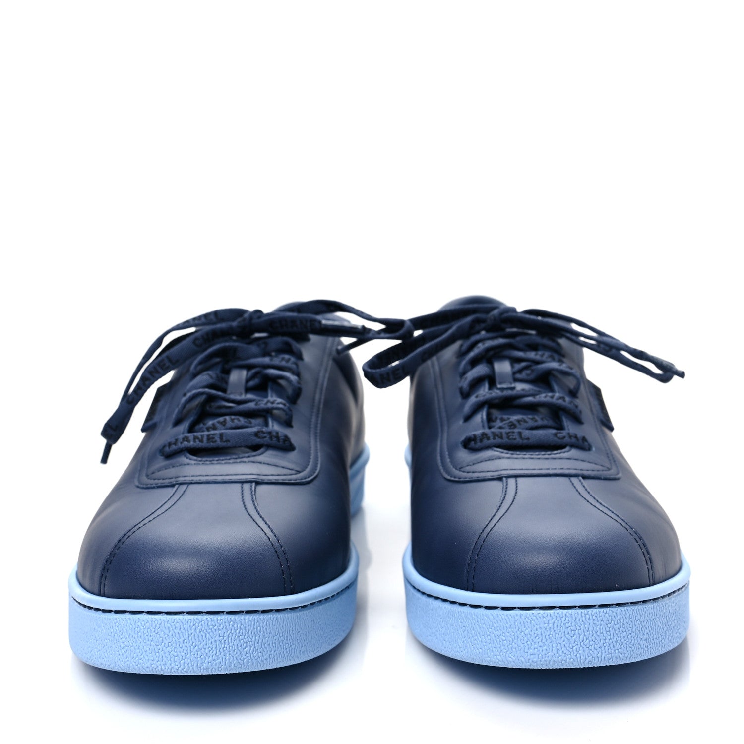 Chanel Calfskin Mens Sneakers 46 Navy 2 of 9