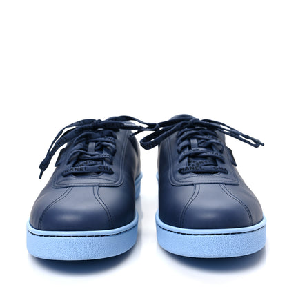 Chanel Calfskin Mens Sneakers 46 Navy 2 of 9