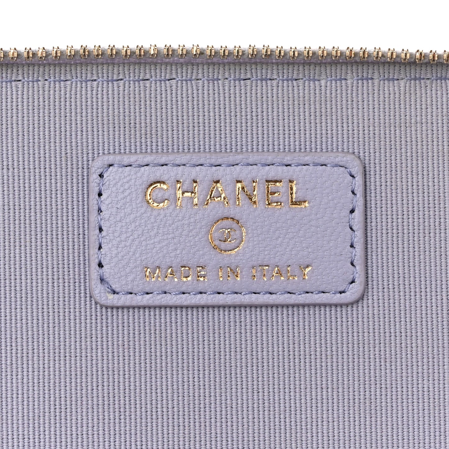 Lambskin Quilted Small Top Handle Vanity Case With Chain Light Purple