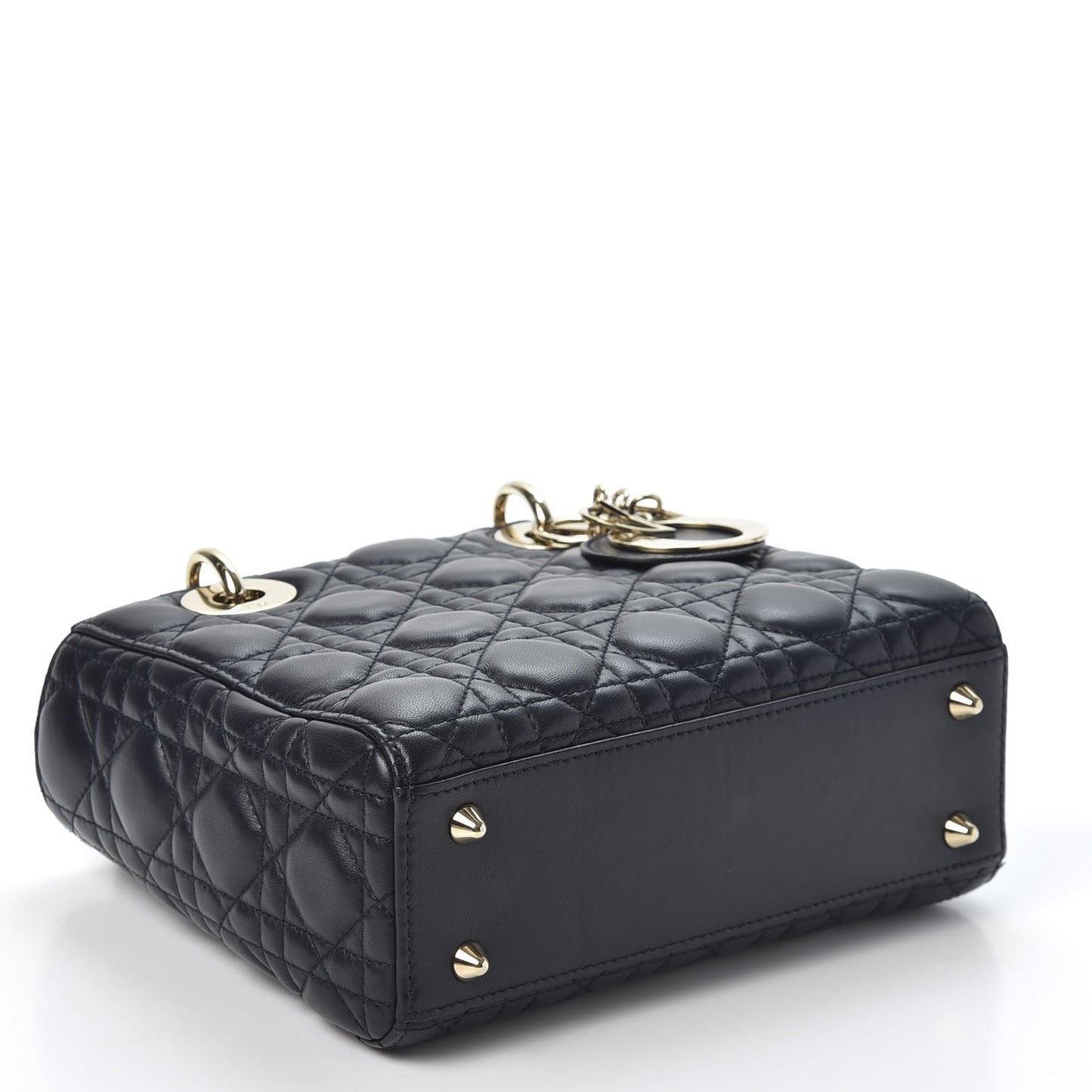 Lambskin Cannage Small Lucky Badges My Lady Dior Navy