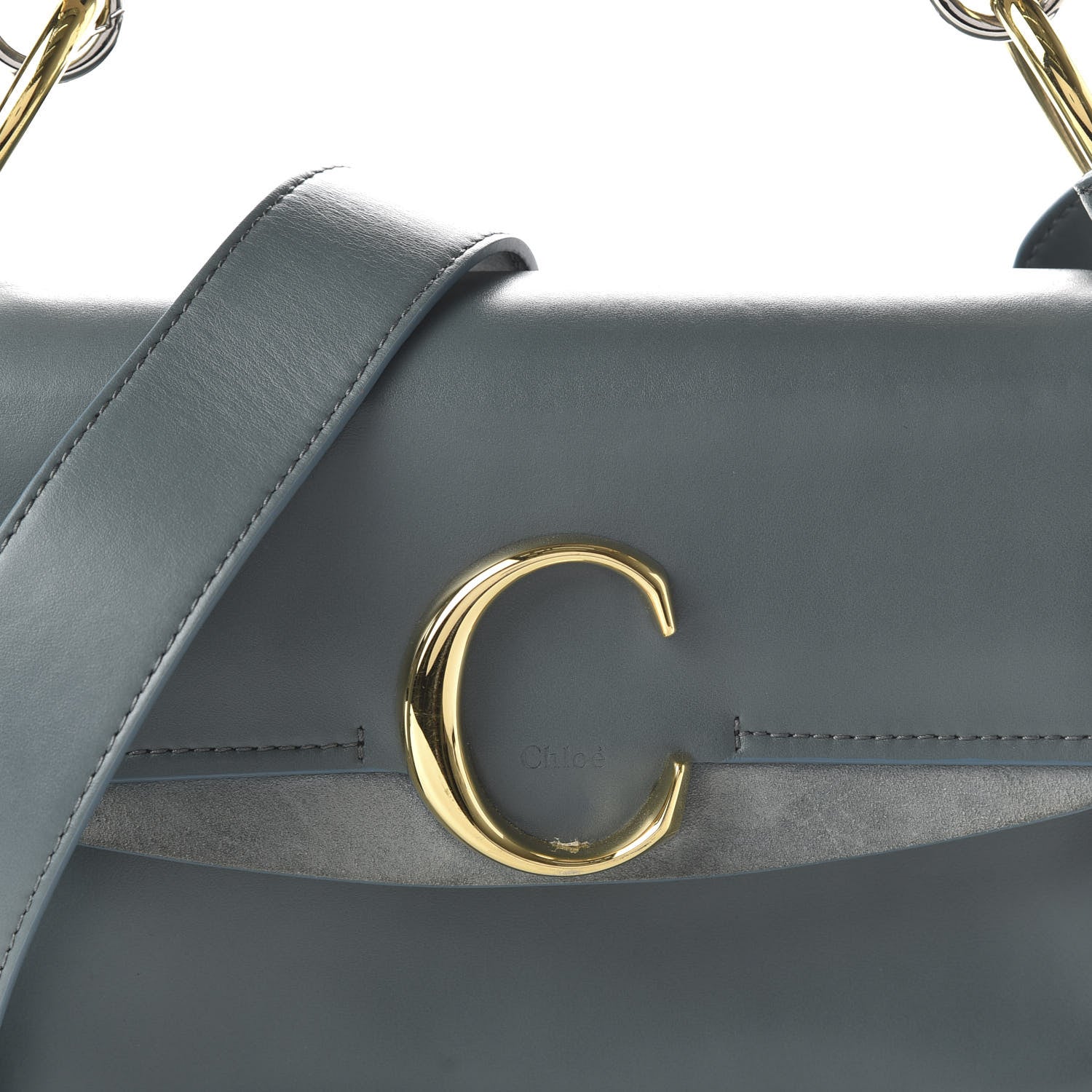 Chloe Calfskin Small C Double Carry Cloudy Blue 18 of 18