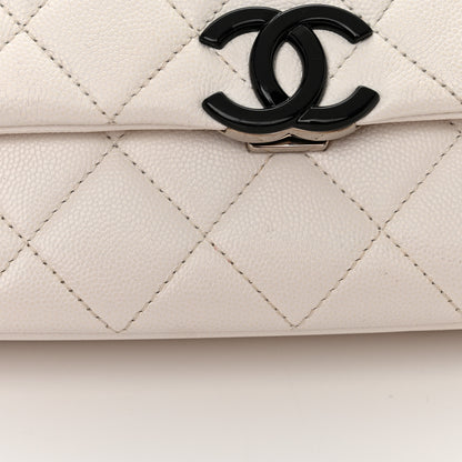 Chanel Caviar Quilted My Everything Small Flap White Black 12 of 12