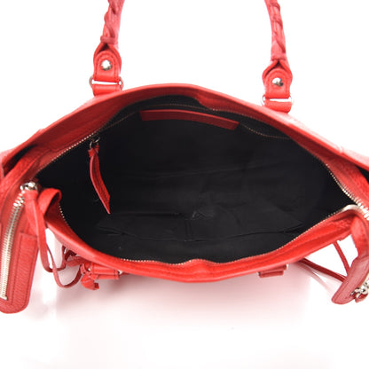 Balenciaga Vibrato Calfskin Classic Silver Hardware S City Rouge Cerise 5 of 8