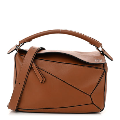 Loewe Calfskin Medium Puzzle Bag Tan 1 of 11