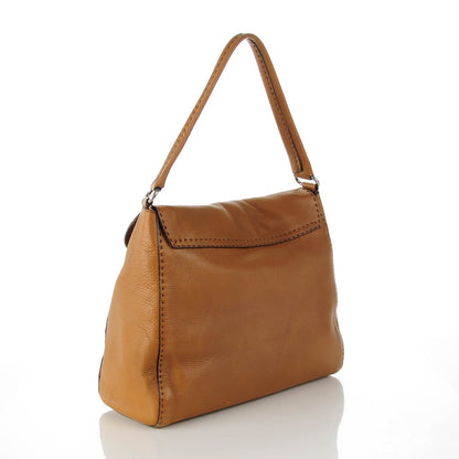 Prada Vitello Daino Shoulder Flap Bag Caramel 3 of 8