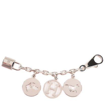 Hermes Palladium Breloque Bag Charm Silver 1 of 5
