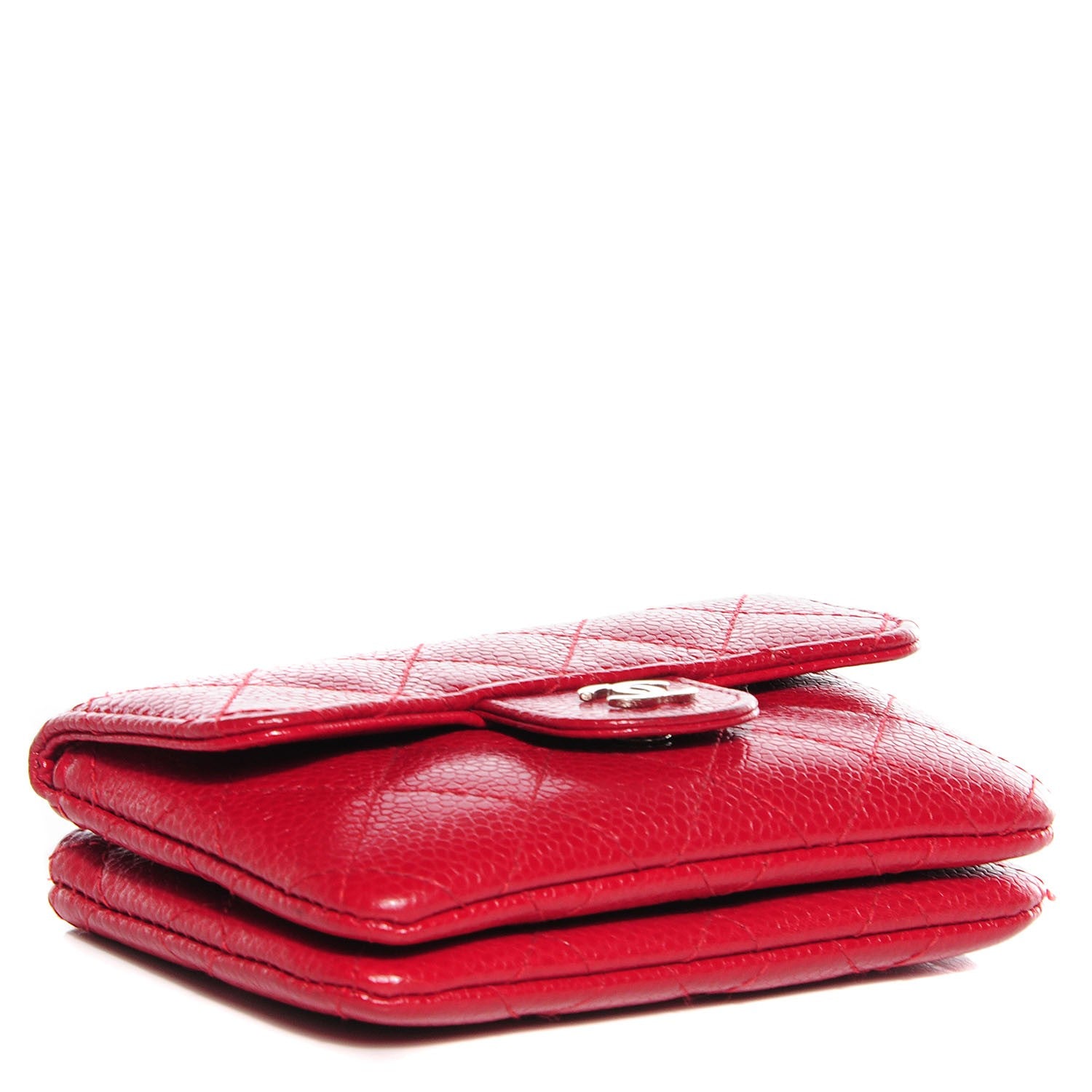 Chanel Caviar Quilted Coin Purse Red 6 of 19