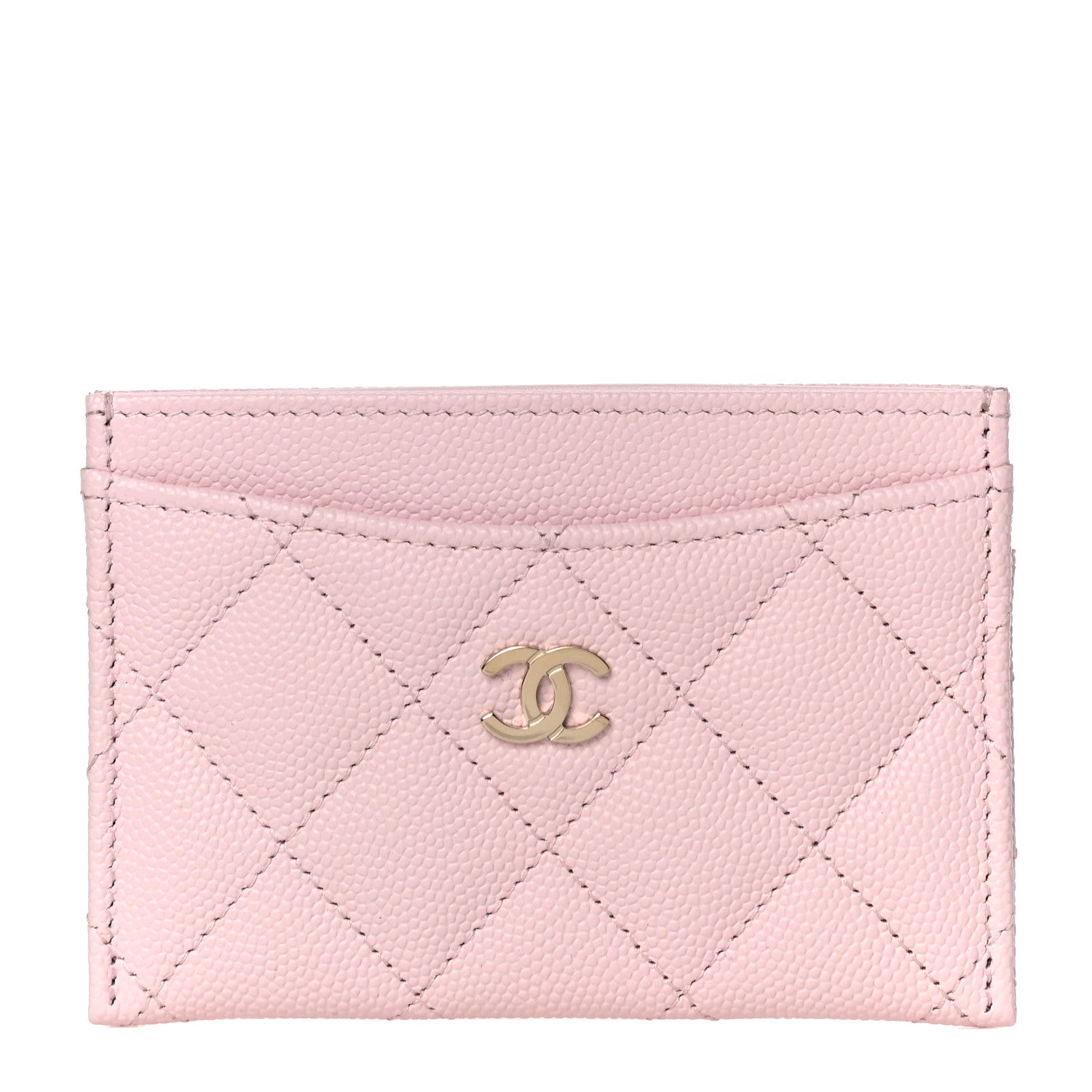 Chanel Caviar Quilted Card Holder Pink 1 of 12