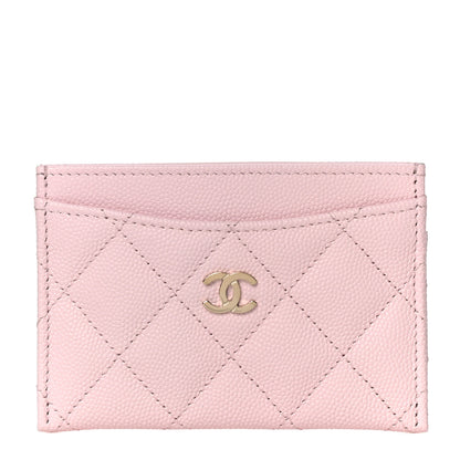Chanel Caviar Quilted Card Holder Pink 1 of 12